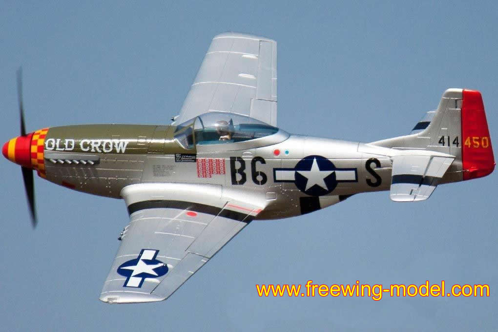 Freewing P-51D HP Old Crow 1410mm (55 inch) Wingspan PNP RC Airplane