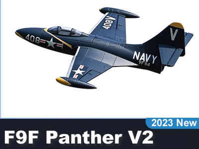Freewing F9F Panther V2 64mm 4S Blue EDF PNP RC Jet,FJ10322P,F1701 