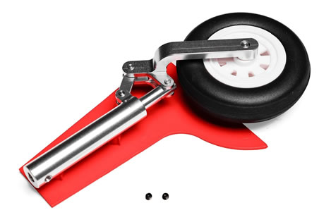 Freewing 90mm EDF Ares 3D Rear Gear Struts and Wheels - Left Red FJ32311084