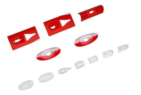 Freewing 90mm EDF Ares 3D LED Light Cover Set - Red - Red FJ323110911