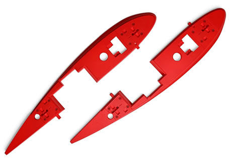 Freewing 90mm EDF Ares 3D Fuselage Plastic Fixed Part for Main Wing - Red FJ32311095