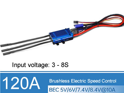 Freewing 120A V3 ESC Brushless Speed Control with Reverse Brake Function