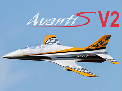 Freewing Avanti S V2 80mm Yellow Sport Jet  ARF Plus RC Airplane 