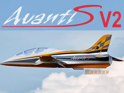 Freewing Avanti S V2 80mm Yellow Sport EDF PNP Jet RC Airplane