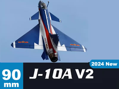 Freewing J-10A V2 Blue 90mm 8S EDF Jet PNP Airplane