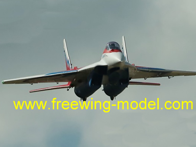 Freewing MiG-29 Red OVT Twin 80mm EDF Jet PNP RC Airlane